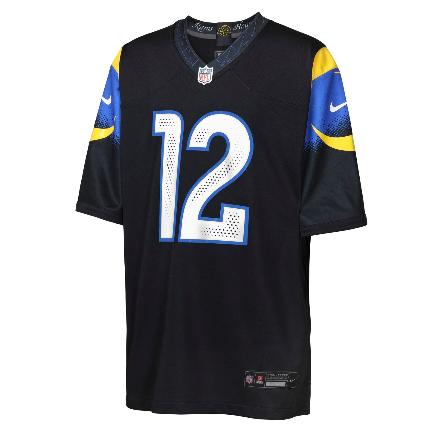 Youth Los Angeles Rams Puka Nacua #12 Black 2026 Rivalries Collection Nike Game Jersey