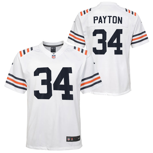 Youth Walter Payton Chicago Bears White Alternate Classic Game Jersey - Pro Jersey Sports