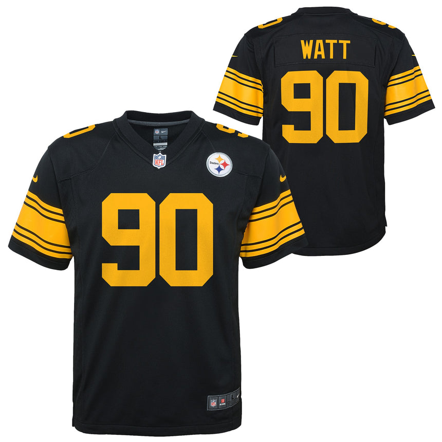 Youth T.J. Watt Pittsburgh Steelers Nike Alternate Black Game Jersey - Pro Jersey Sports