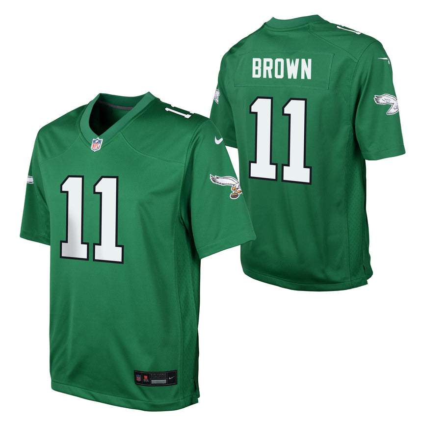 Youth AJ Brown Philadelphia Eagles Nike Alternate Game Jersey-Kelly Green - Pro Jersey Sports