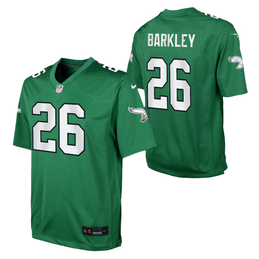 Youth Saquon Barkley Philadelphia Eagles Nike Alternate Game Jersey-Kelly Green - Pro Jersey Sports