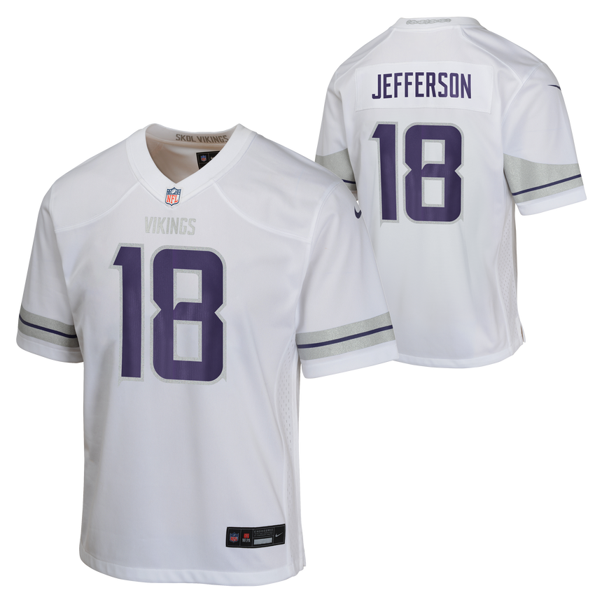 Youth Justin Jefferson Minnesota Vikings Winter Warrior Nike Game Jersey - Pro Jersey Sports