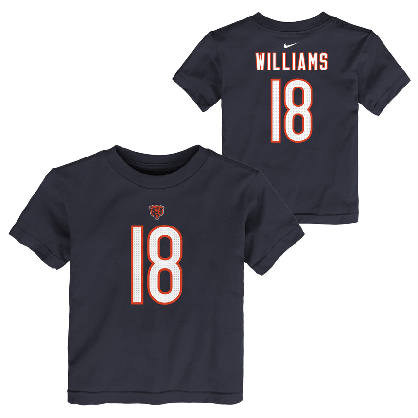 Kids Caleb Williams Chicago Bears Nike Navy Child FUSE Name & Number T-Shirt - Pro Jersey Sports