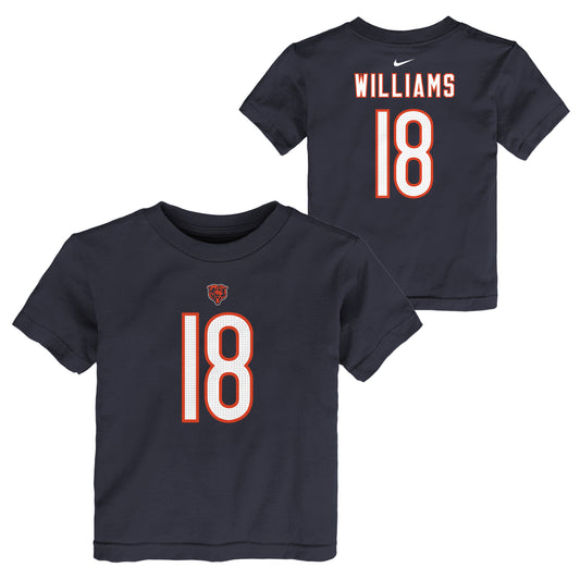 Kids Caleb Williams Chicago Bears Nike Navy Child FUSE Name & Number T-Shirt - Pro Jersey Sports