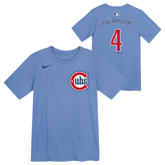 Child Chicago Cubs Pete Crow-Armstrong Blues 2nd Alternate Nike Name And Number T-Shirt-Batterman