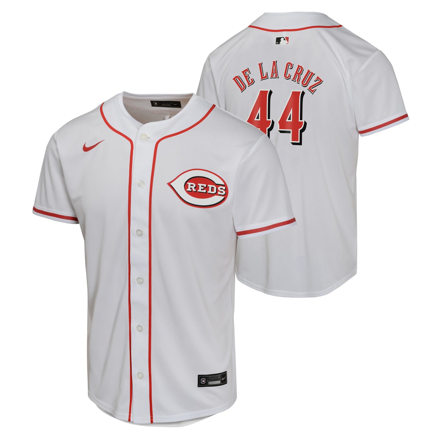Youth Elly De La Cruz Cincinnati Reds NIKE White Home Game Replica Jersey - Pro Jersey Sports