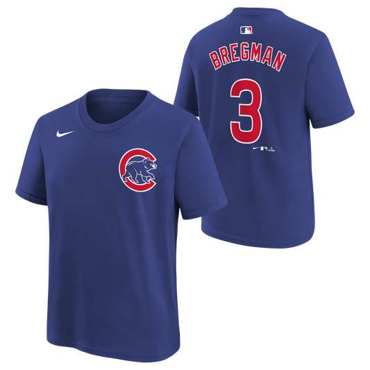 Youth Chicago Alex Bregman Royal Blue Nike Name And Number Tee - Pro Jersey Sports