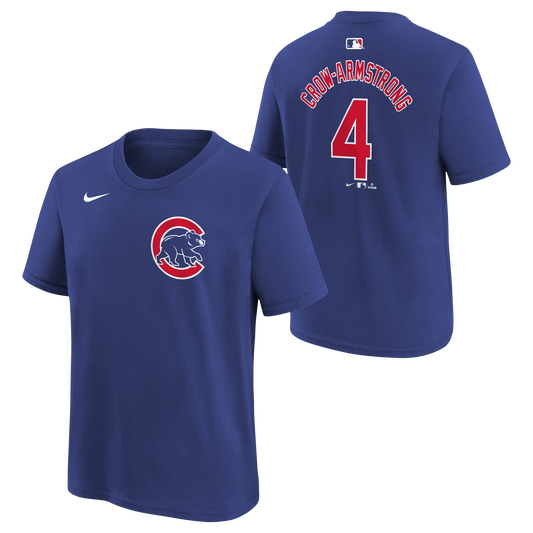 Youth Chicago Pete Crow-Armstrong Royal Blue Nike Name And Number Tee
