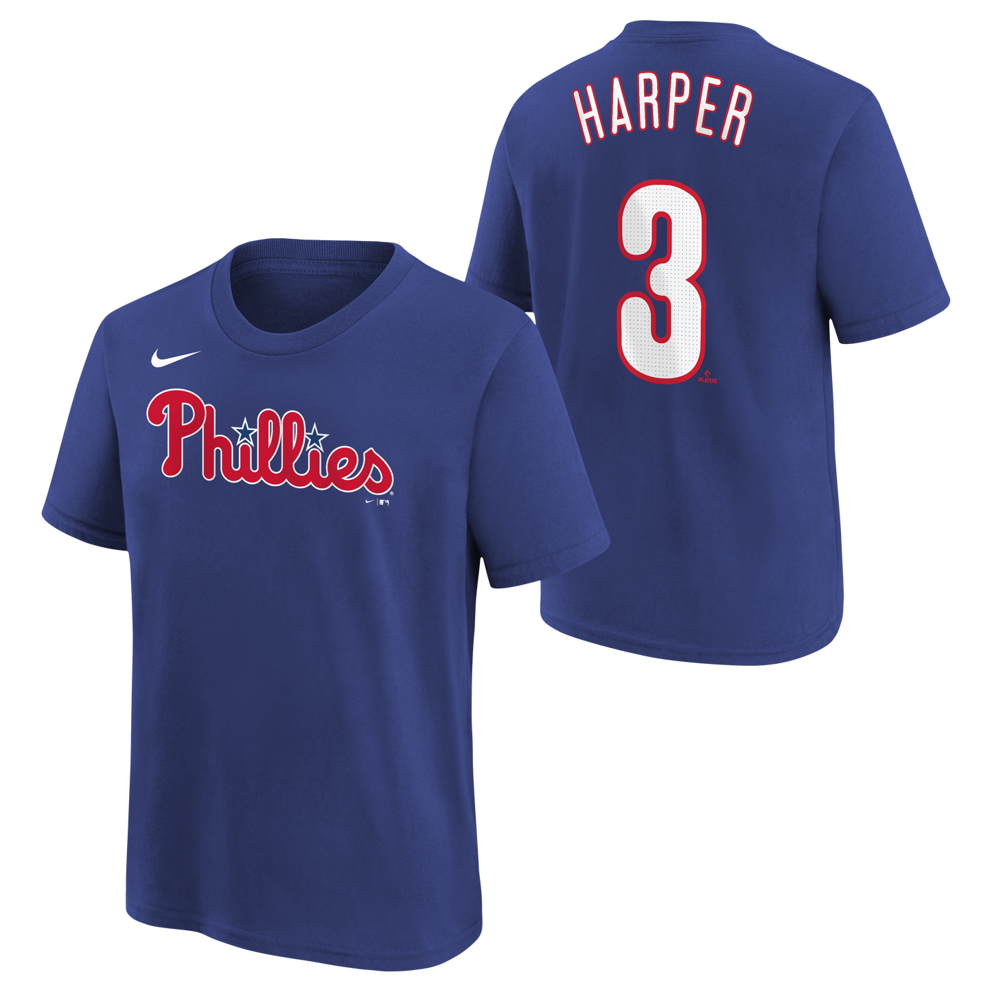 Youth Bryce Harper Nike Royal Blue FUSE Player Name & Number T-Shirt - Pro Jersey Sports