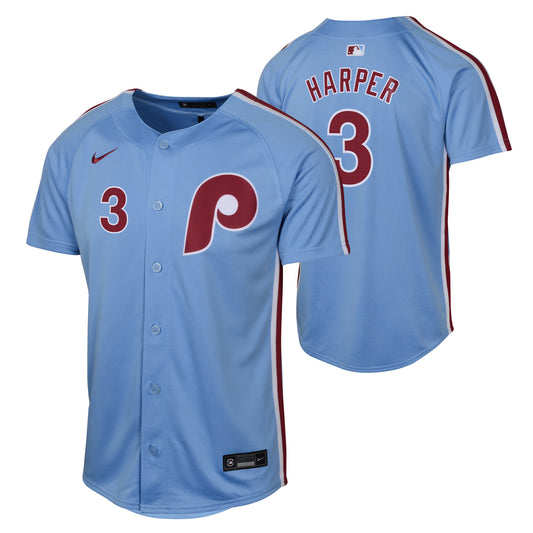 Youth Bryce Harper Philadelphia Phillies NIKE Blue Alternate Limited Replica Jersey - Pro Jersey Sports