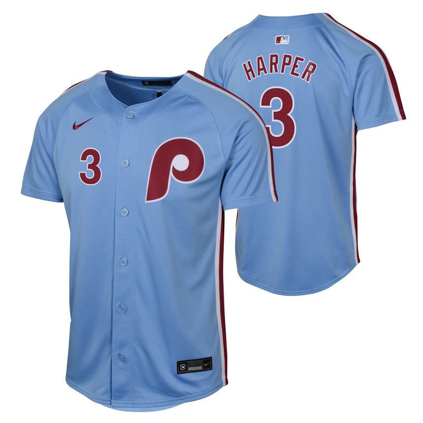 Youth Bryce Harper Philadelphia Phillies NIKE Blue Alternate Limited Replica Jersey - Pro Jersey Sports