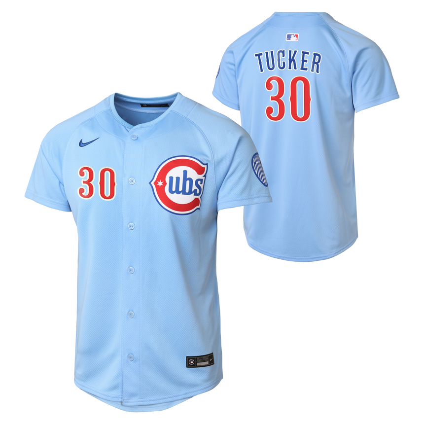 NIKE Youth Chicago Cubs Kyle Tucker Light Blue 2nd Alternate Limited Replica Jersey - Pro Jersey Sports