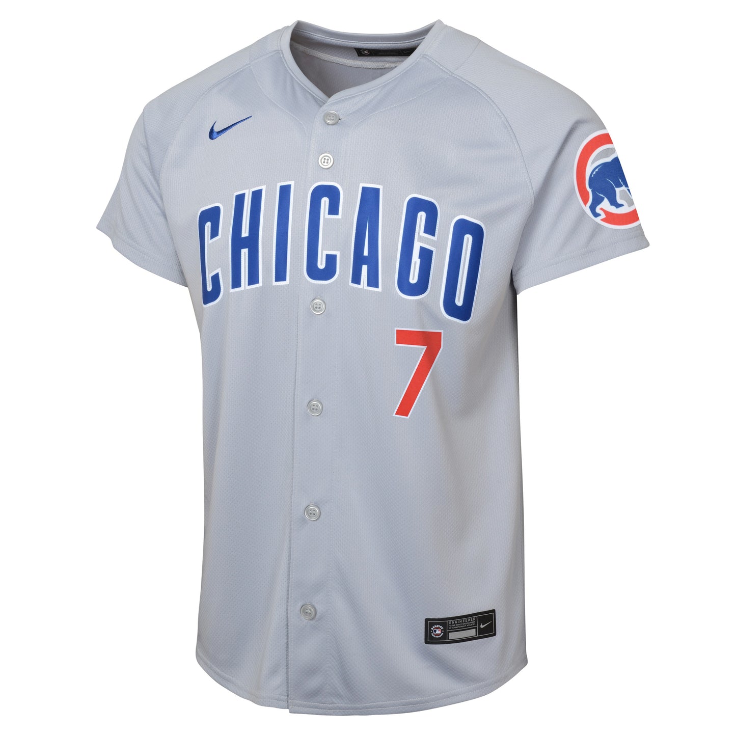 Youth Dansby Swanson Chicago Cubs NIKE Gray Road Limited Replica Jersey