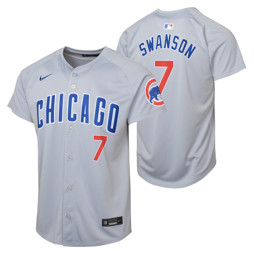 Youth Dansby Swanson Chicago Cubs NIKE Gray Road Limited Replica Jersey - Pro Jersey Sports
