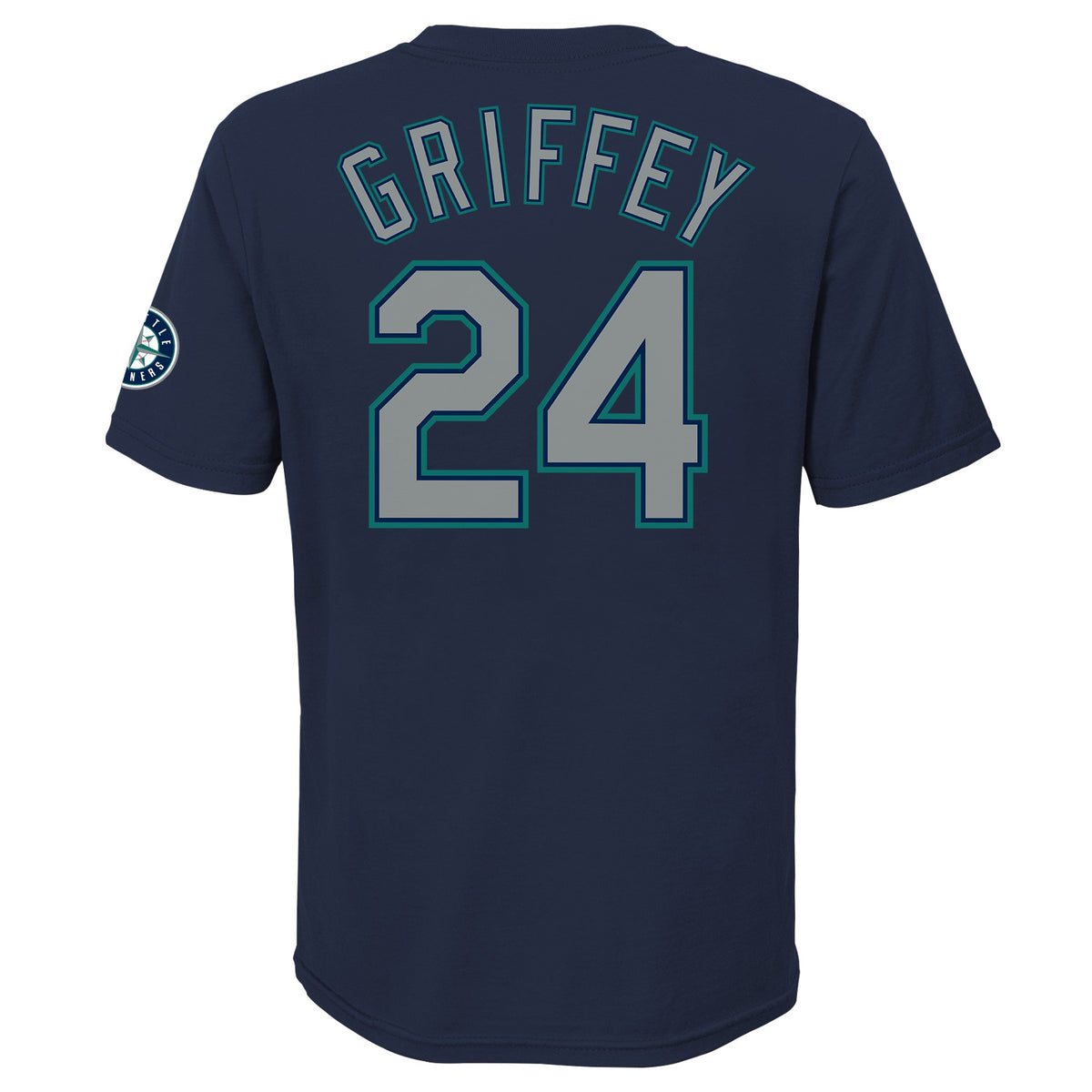 Youth Seattle Mariners Ken Griffey Jr. Nike Navy Blue Home Name & Number T-Shirt - Pro Jersey Sports