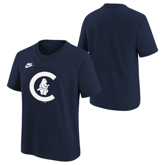 Chicago Cubs Youth Nike 1917 Retro Logo Navy T-Shirt