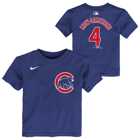 Toddler Chicago Cubs Pete Crow-Armstrong Royal Blue Nike Name And Number Tee-Batterman