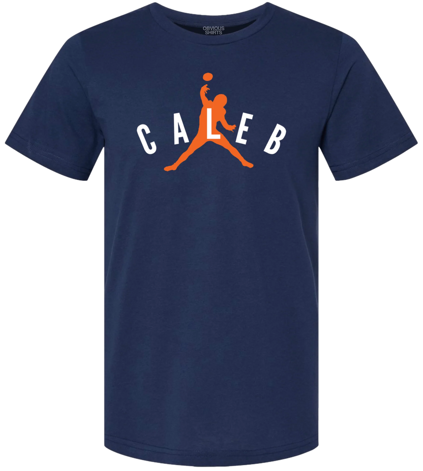 Men's Caleb Williams Obvious Shirts Air Caleb Navy Tee - Pro Jersey Sports
