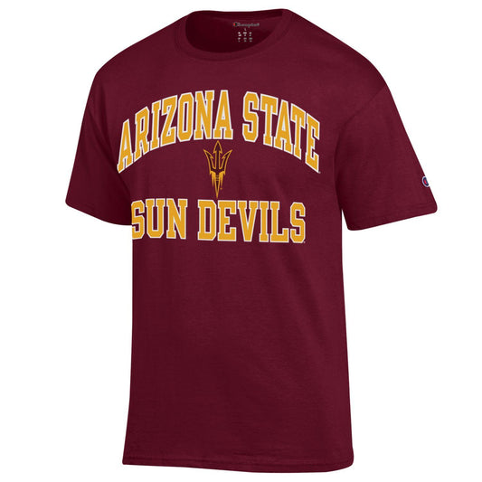 Men's Arizona State Sun Devils Maroon Champion Arch Logo T-Shirt