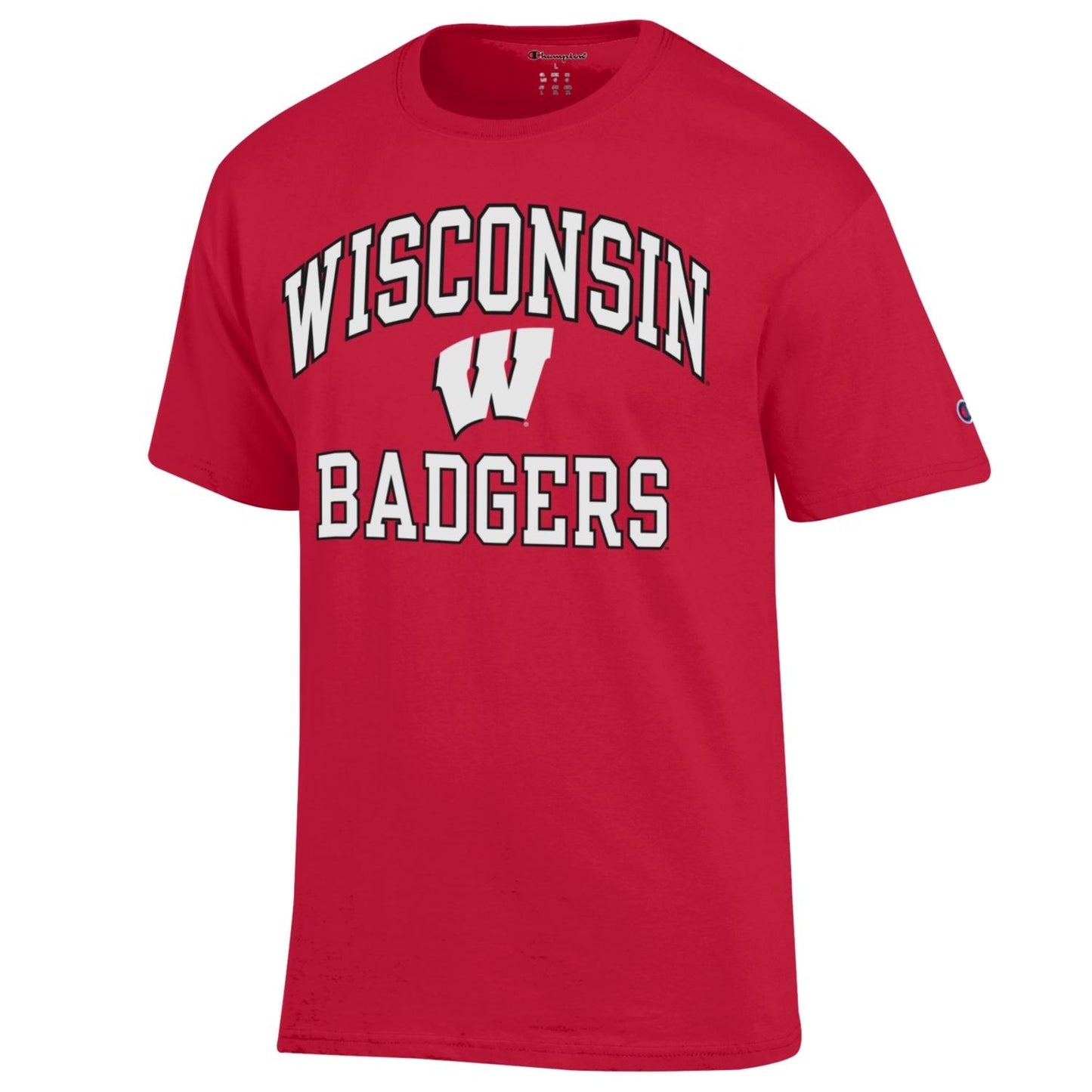 Men's Wisconsin Badgers Scarlet Champion Arch Logo T-Shirt - Pro Jersey Sports