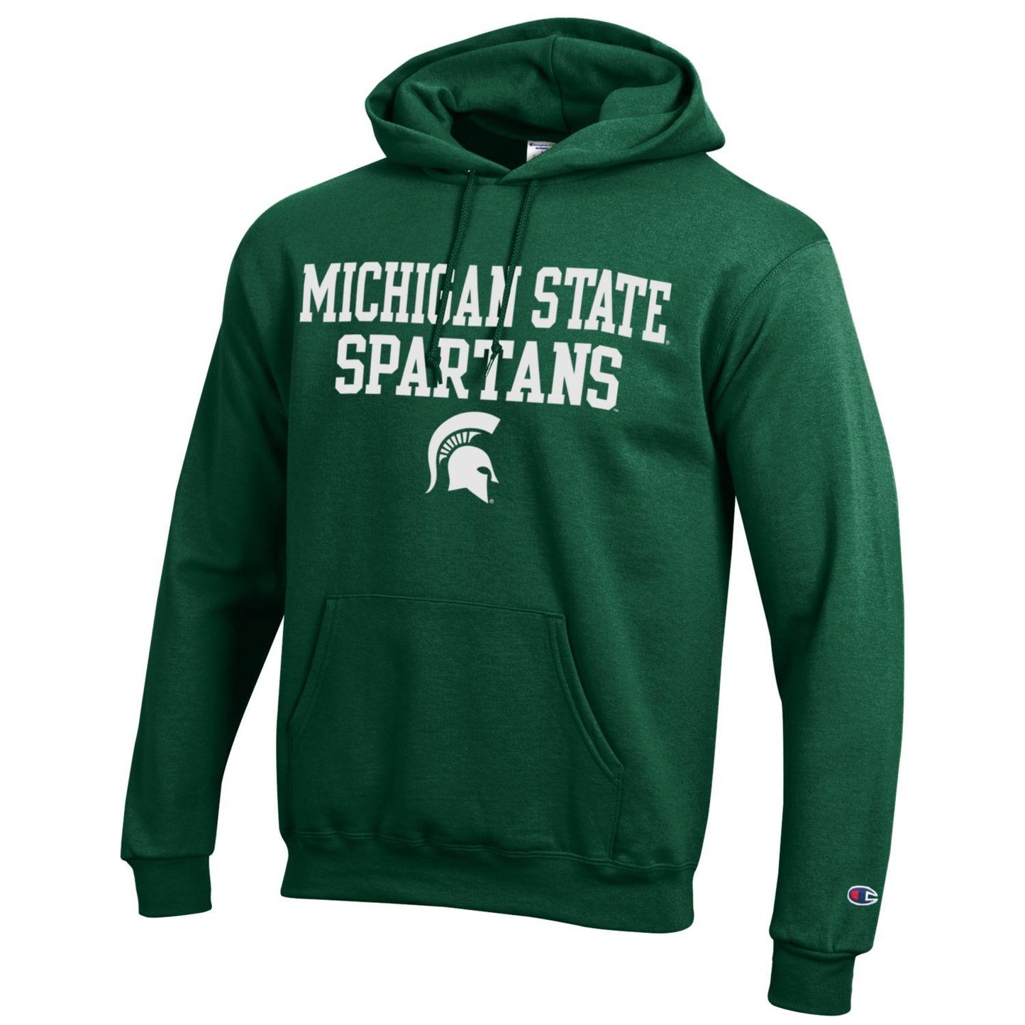 Men's Michigan State Spartans Green Champion Powerblend Fleece Pullover Hoodie - Pro Jersey Sports