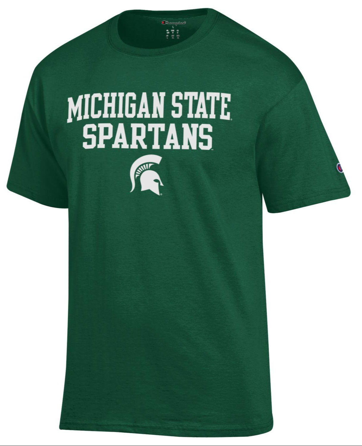 Men's Michigan State Spartans Green Champion Arch Logo T-Shirt - Pro Jersey Sports
