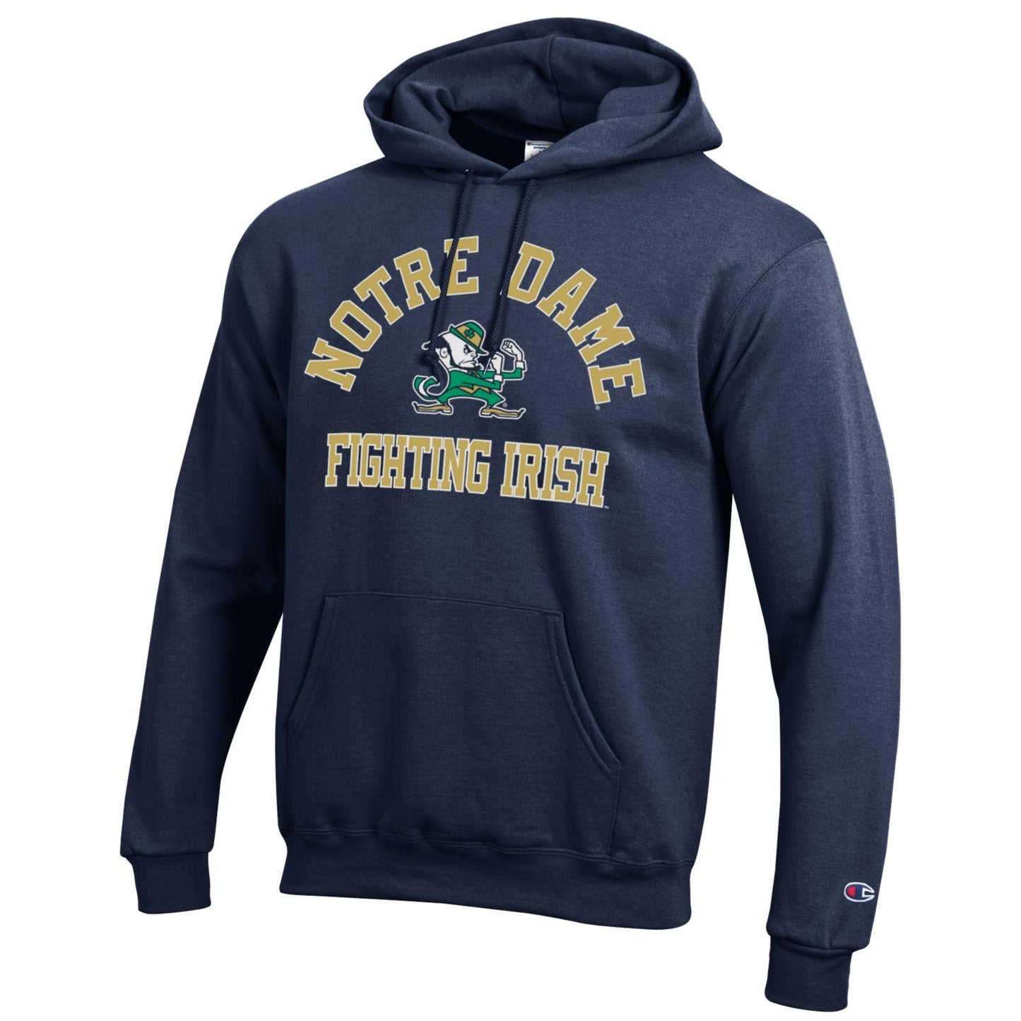 Men's Notre Dame Fighting Irish Navy Champion Powerblend Fleece Pullover Hoodie - Pro Jersey Sports
