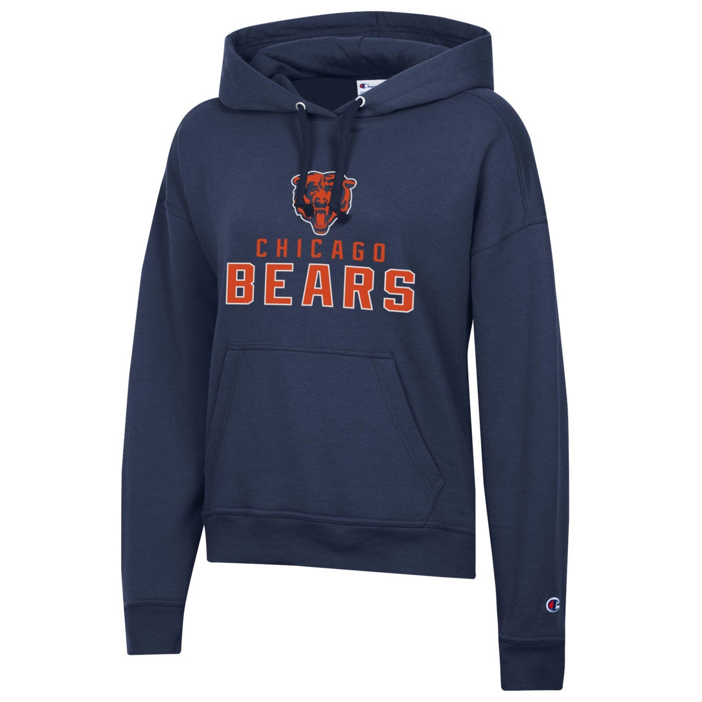 Women's Chicago Bears Navy Champion Powerblend Fleece Pullover Hoodie