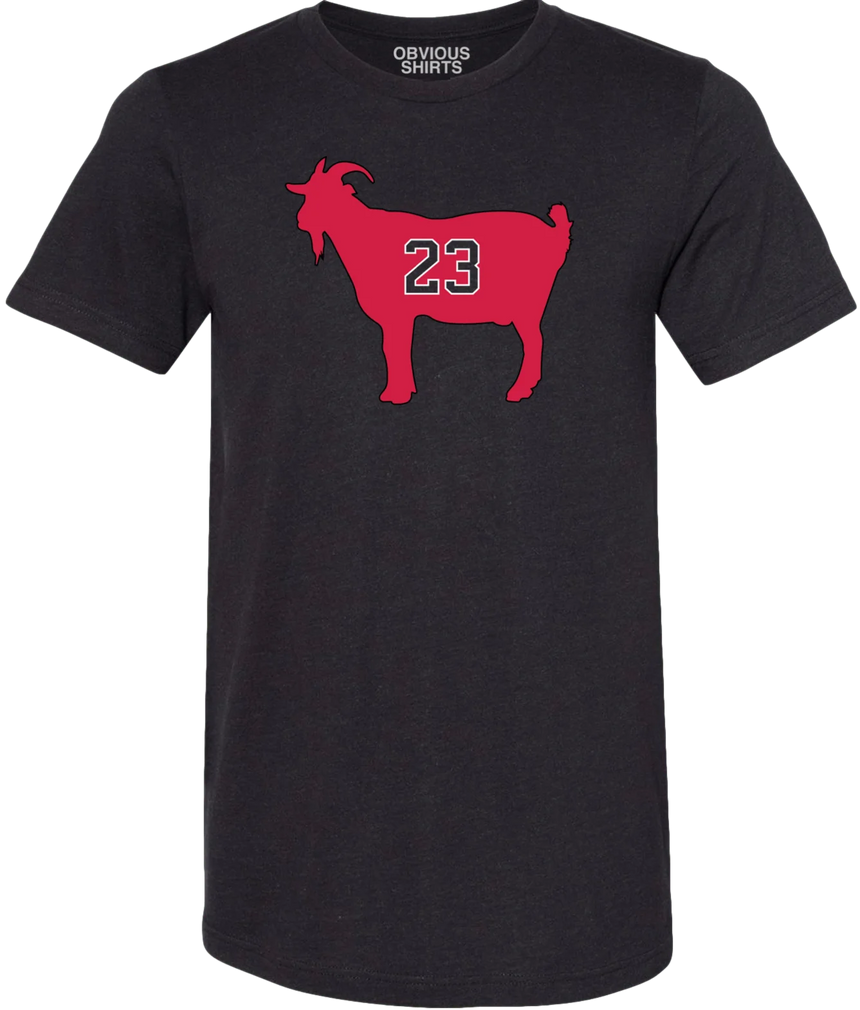 Men's Jordan Goat 23 Chicago Bulls Obvious Shirts Black Tee - Pro Jersey Sports