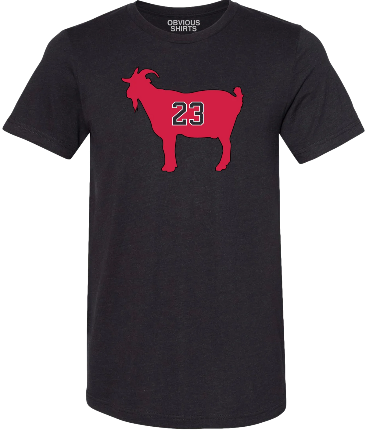 Men's Jordan Goat 23 Chicago Bulls Obvious Shirts Black Tee - Pro Jersey Sports