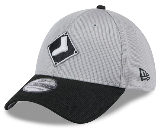 Men's Chicago White Sox New Era 2025 Batting Practice Gray/Black 39THIRTY Flex-Fit Hat - Pro Jersey Sports