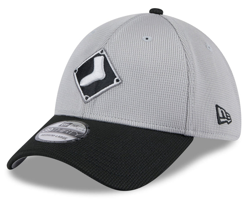 Men's Chicago White Sox New Era 2025 Batting Practice Gray/Black 39THIRTY Flex-Fit Hat - Pro Jersey Sports