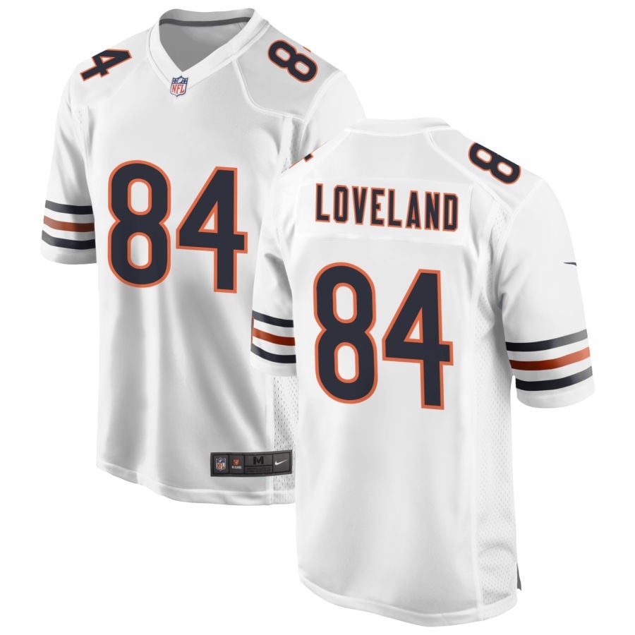 Youth Colston Loveland Chicago Bears White Nike Game Jersey