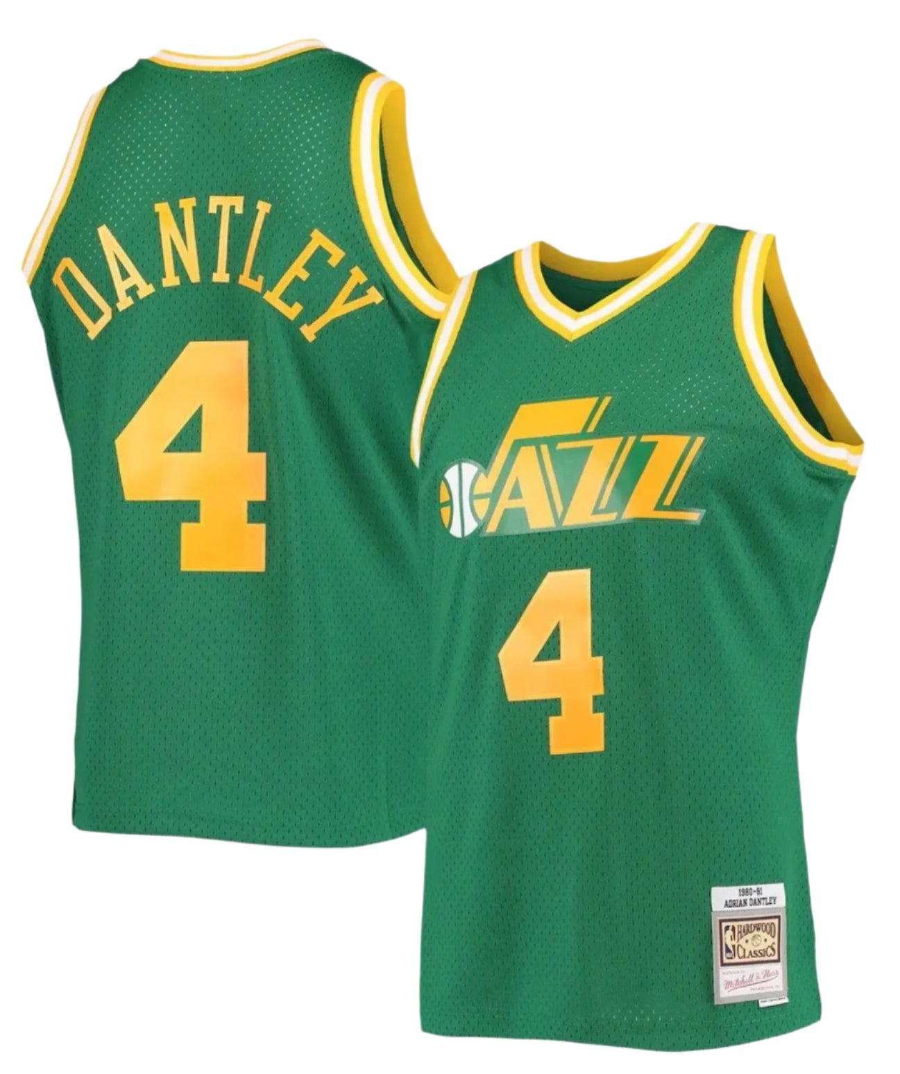 Men's Adrian Dantley Utah Jazz Mitchell & Ness 1980-81 Green Hardwood Classics Swingman Jersey - Pro Jersey Sports