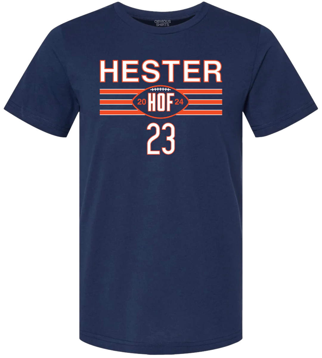 Men's Devin Hester Hall Of Fame 2024 Obvious Shirts Navy Tee - Pro Jersey Sports