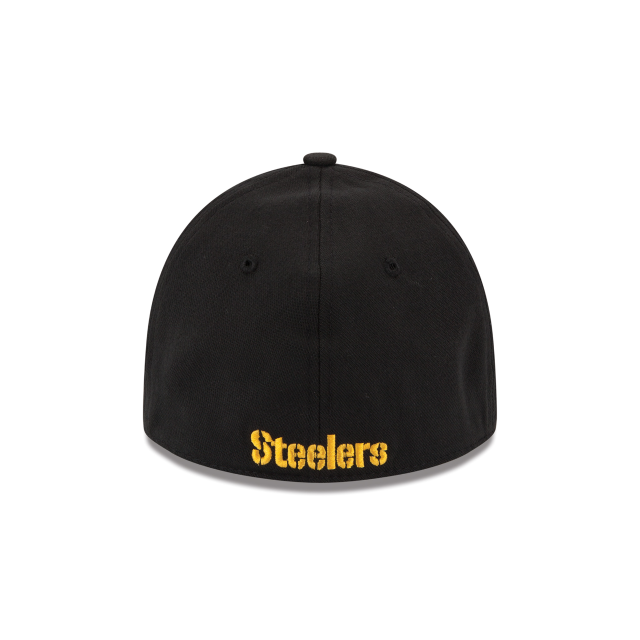 Men's Pittsburgh Steelers New Era Black Team Classic 39THIRTY Flex Hat - Pro Jersey Sports