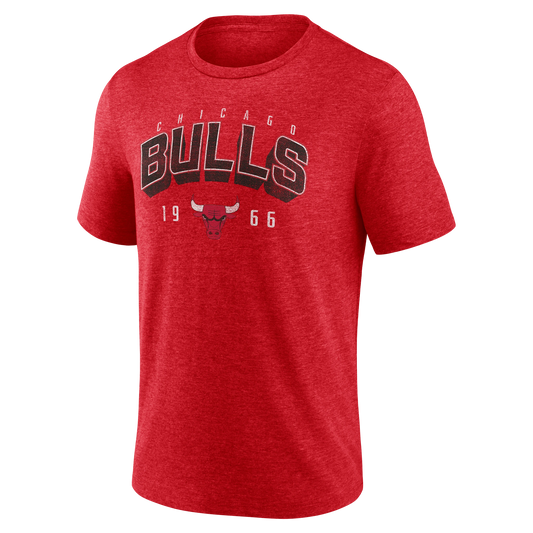 Men's Chicago Bulls Athletic Red Fanatics Backboard Tri-Blend Tee - Pro Jersey Sports