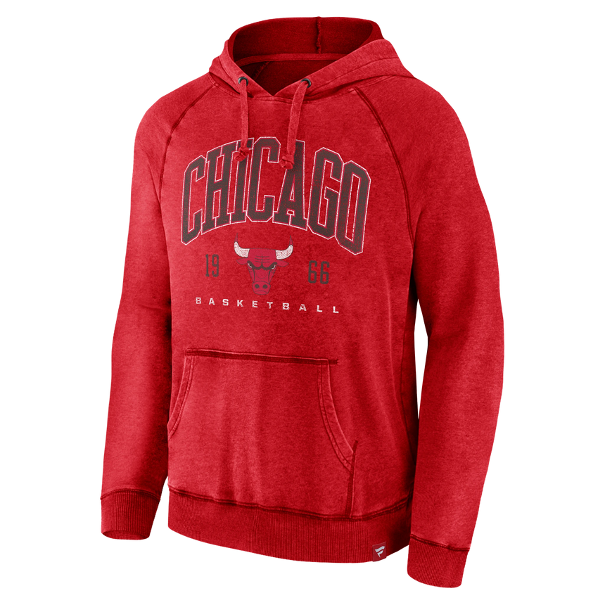 Men's Chicago Bulls Fanatics Faded Red Foul Trouble Hoodie - Pro Jersey Sports