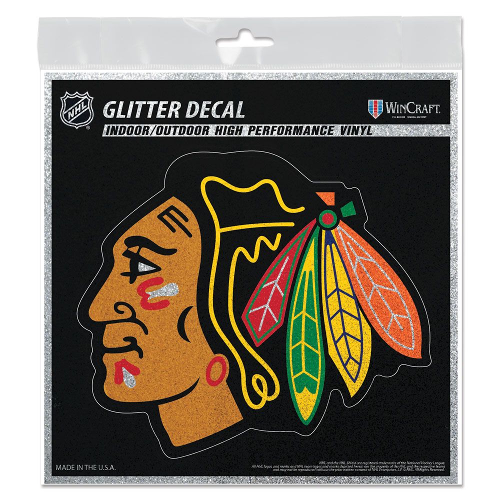 Chicago Blackhawks 6X6 Glitter Decal By Wincraft - Pro Jersey Sports
