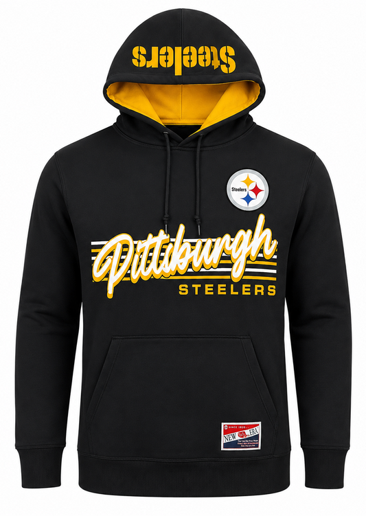 Men's Pittsburgh Steelers New Era Black Fleece Pullover Hoodie