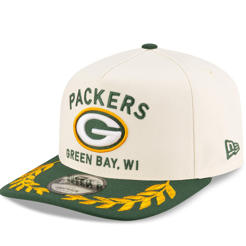 Men's Green Bay Packers New Era 2025 NFL Draft Chrome A-Frame 9FIFTY Snapback Adjustable Hat - Pro Jersey Sports