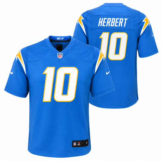 Youth Los Angeles Chargers Justin Herbert Powder Blue Nike Game Jersey