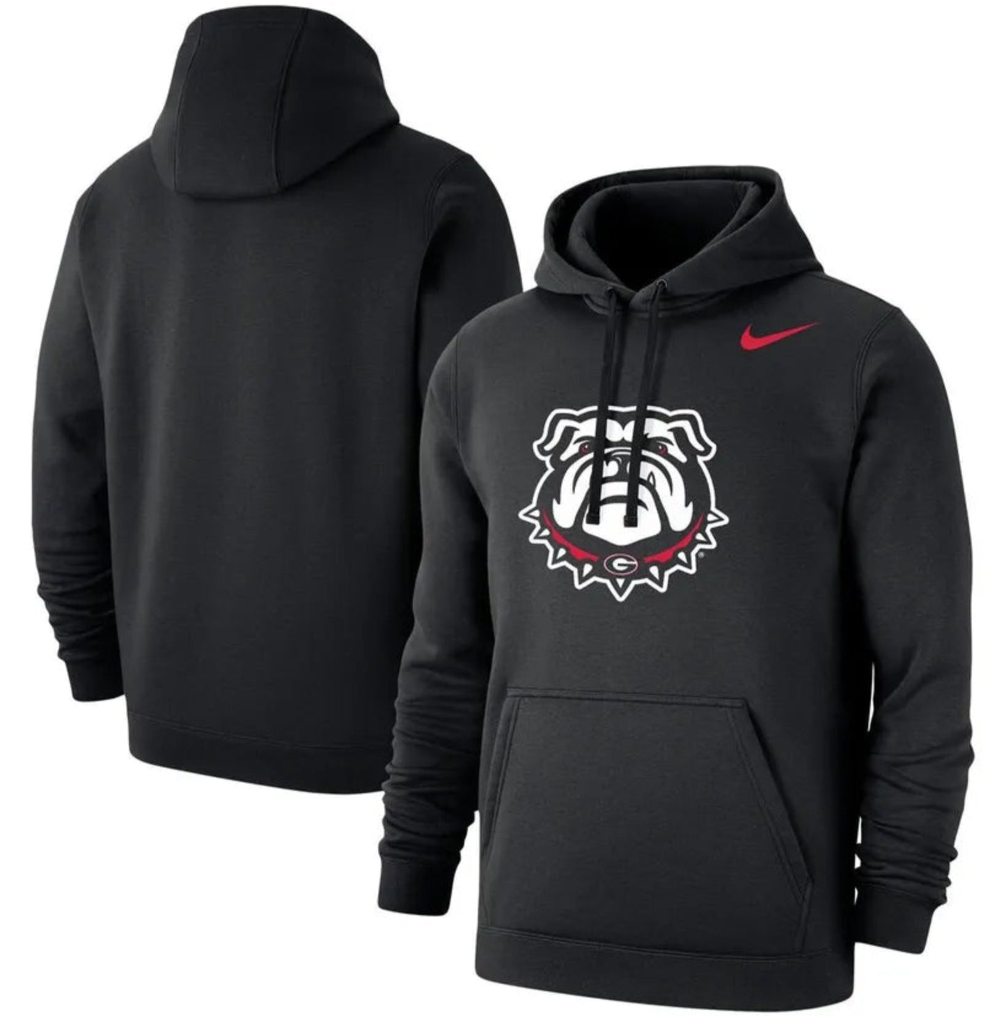 Nike Men's Georgia Bulldogs Black "Bulldog" Club Fleece Hoodie - Pro Jersey Sports