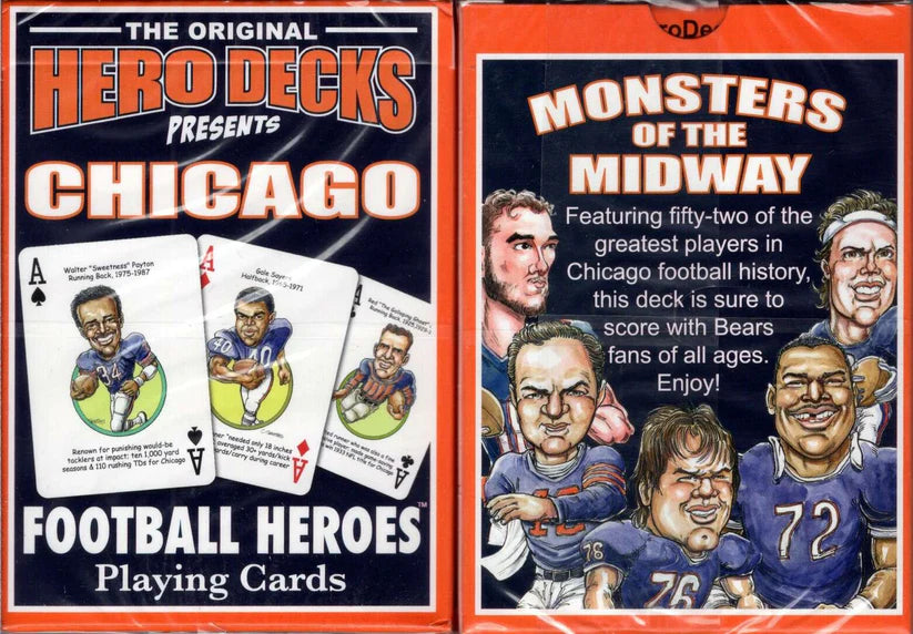 Chicago Bears NFL Hero Decks Playing Cards Poker Sized 52 Card Deck - Pro Jersey Sports