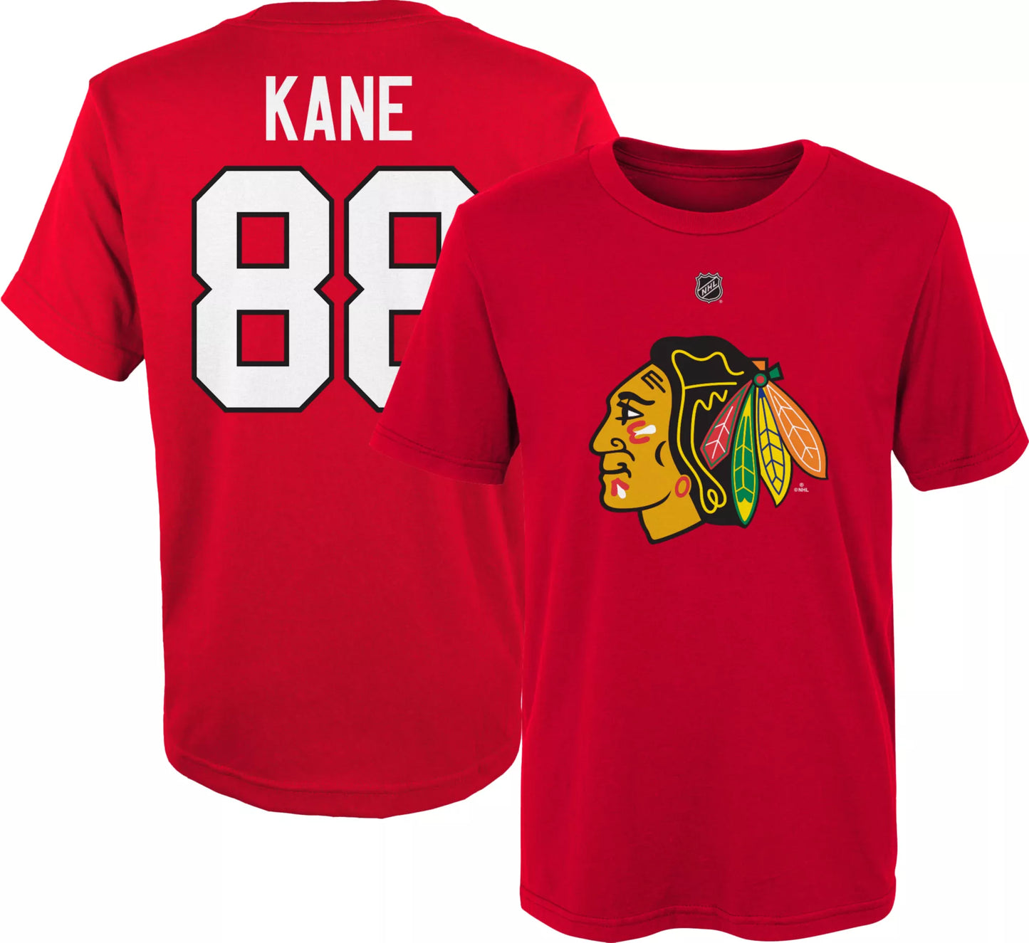 NHL Youth Chicago Blackhawks Patrick Kane #88 Red Player T-Shirt - Pro Jersey Sports