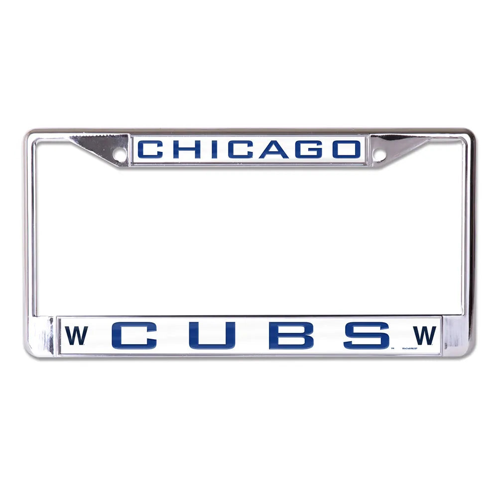 MLB Chicago Cubs Printed W Chrome License Plate Frame - Pro Jersey Sports