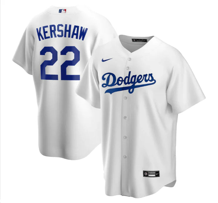 Men's Clayton Kershaw Los Angeles Dodgers Nike White Home Replica Team Jersey