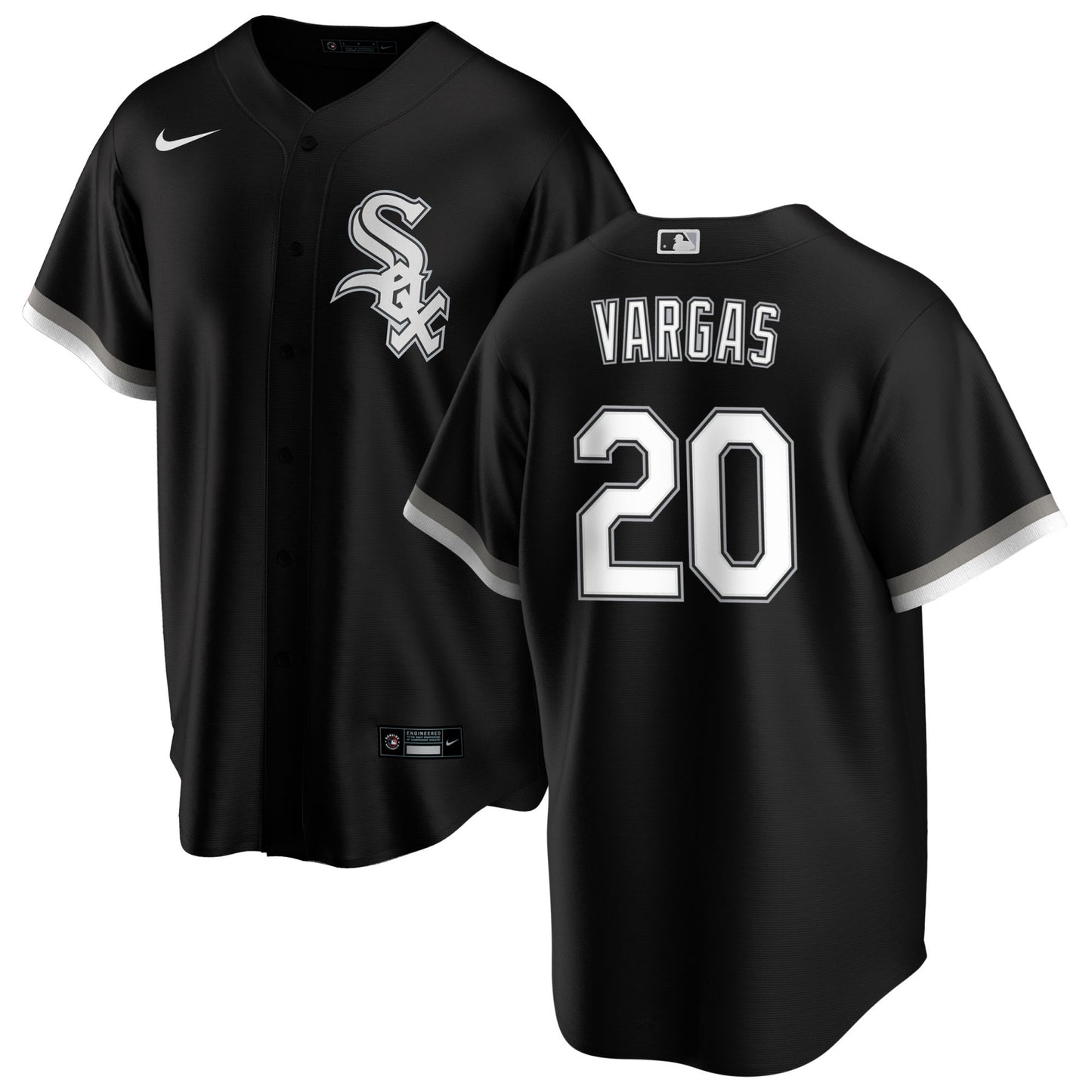 Men's Miguel Vargas Chicago White Sox NIKE Replica Black Alternate Premium Twill Jersey