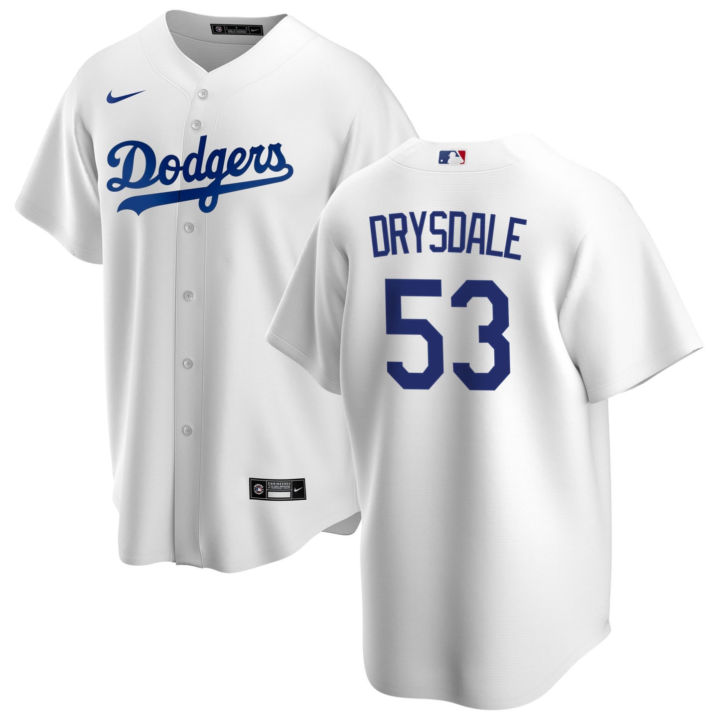 Men's Don Drysdale Los Angeles Dodgers Nike White Home Replica Team Jersey - Pro Jersey Sports