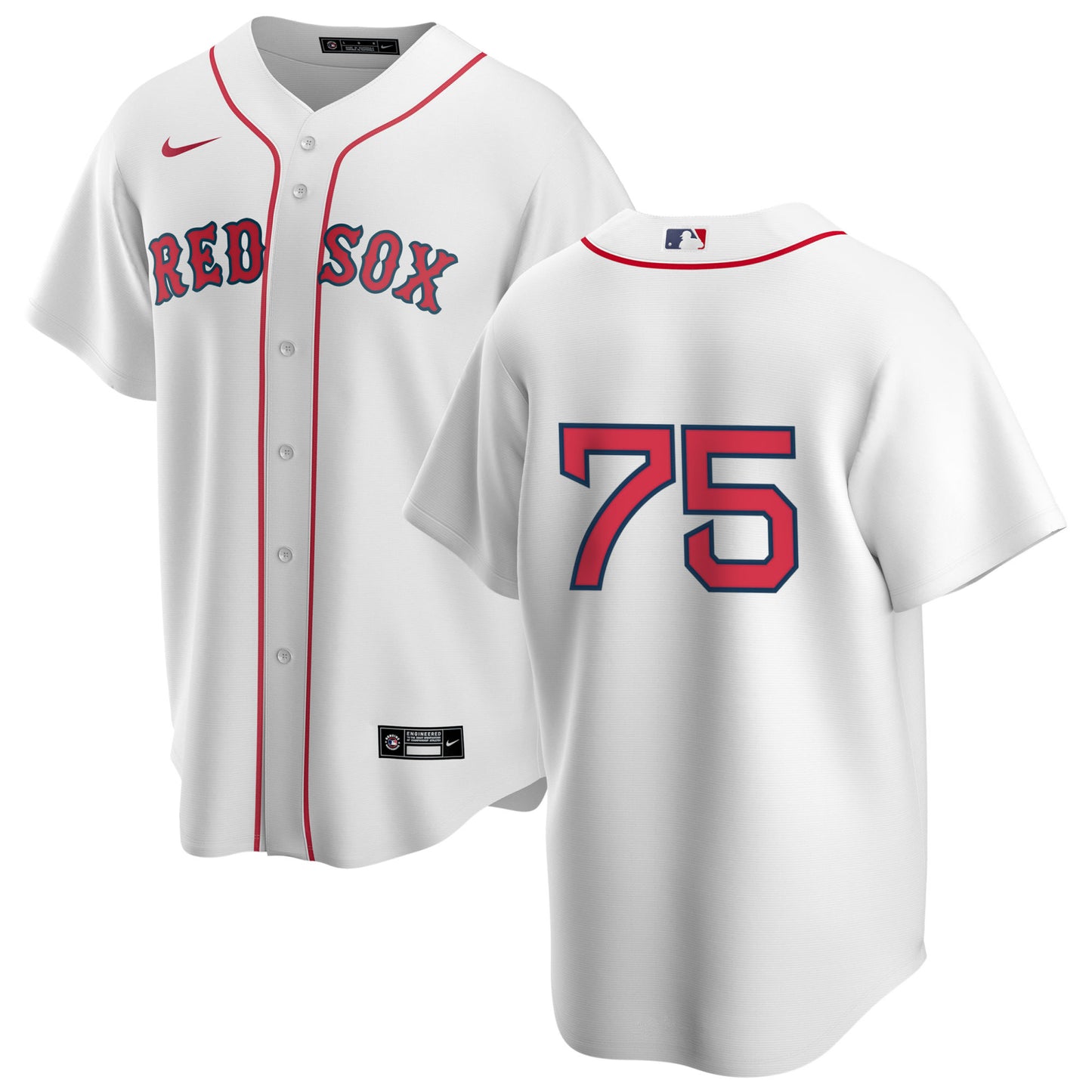 Men's Nike Boston Red Sox Carlos Narvaez #75 Home Official Replica Player Jersey - Pro Jersey Sports